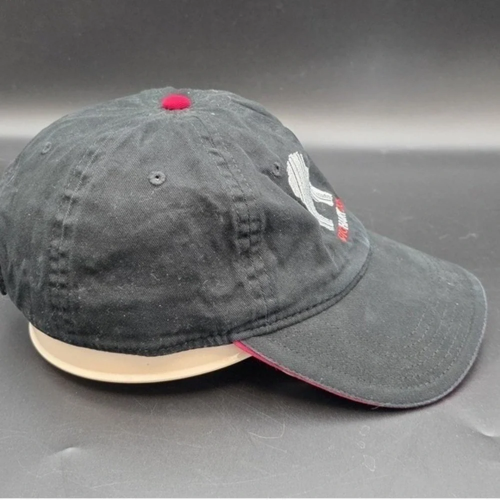 Otto Big Hairy Dog Black Red Embroidered Baseball Cap Hat 22-688 Adjustable OSFM